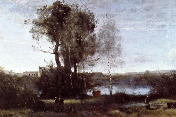 Gran Granja de Aparcería Jean Baptiste Camille Corot arroyo Pinturas al óleo